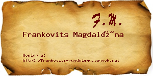 Frankovits Magdaléna névjegykártya